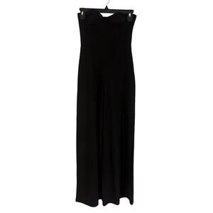 Zara Collection Black Strapless Bustier Midi Dress Size Small